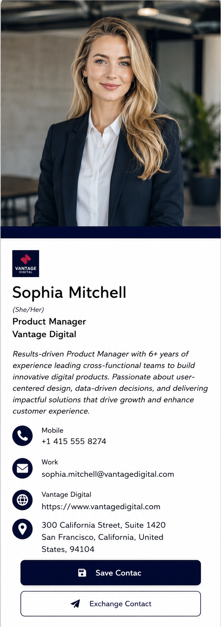 Digital Business Card Template 6